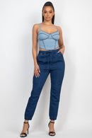 Bustier Sleeveless Ribbed Top