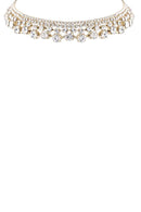 Rhinestone 4 Line Gradual Choker