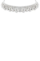 Rhinestone 4 Line Gradual Choker