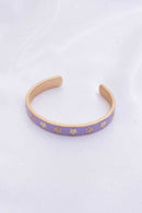 Flower Pattern Metal Cuff Bracelet