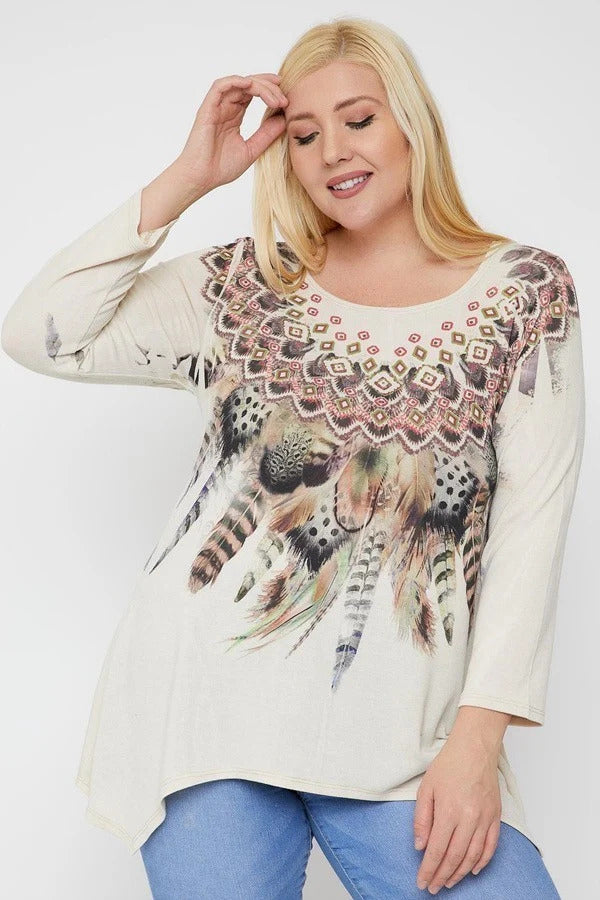 Sublimation Print Tunic Top