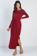 Midi Sleeve Basic Maxi Dress