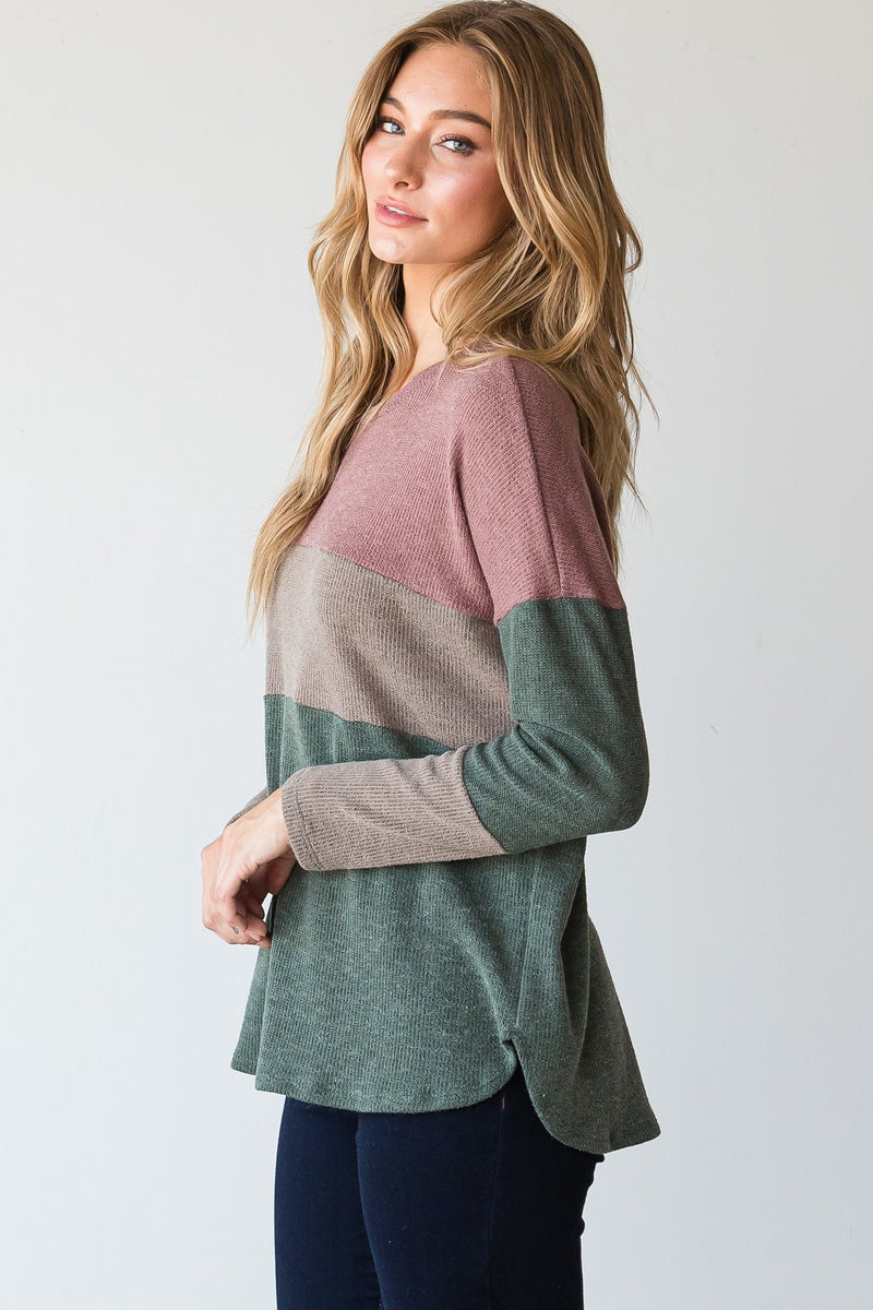 Stylish Colorblock Top