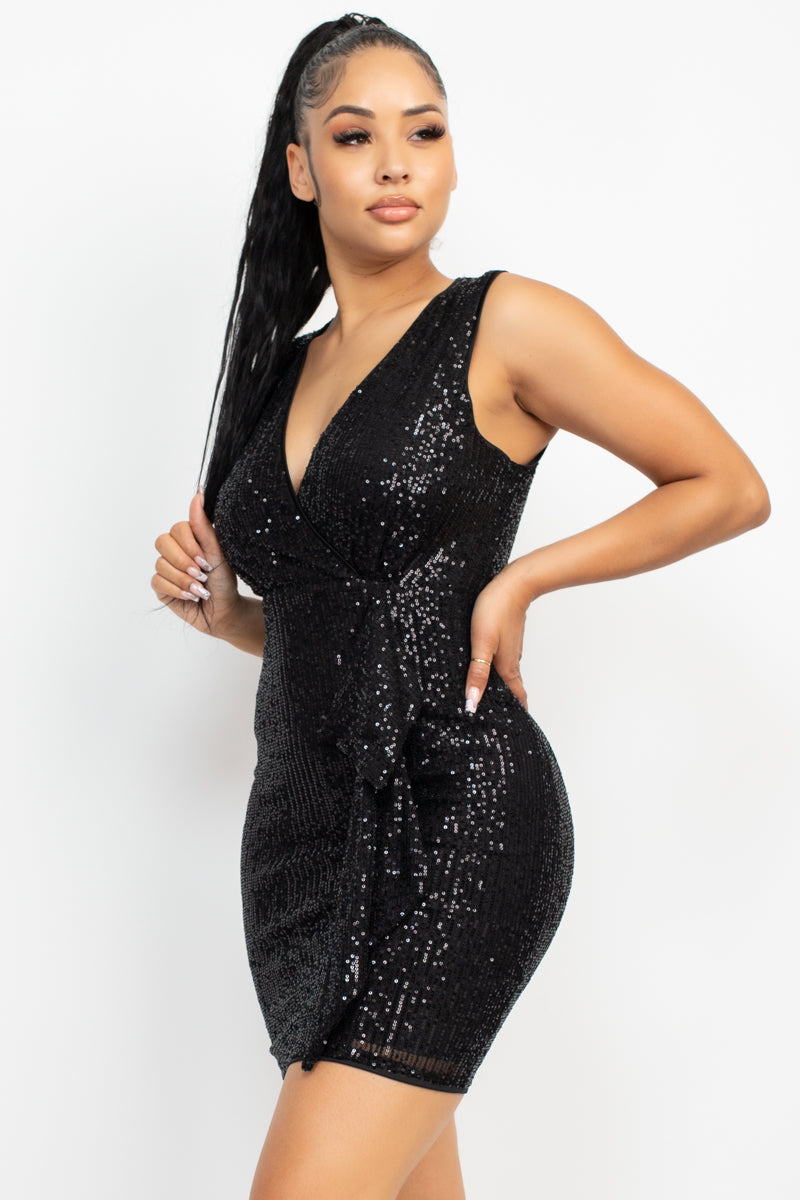 Sequin Mesh Bodycon Dress