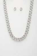 Rectangle Link Metal Necklace
