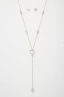 Heart Y Shape Metal Necklace