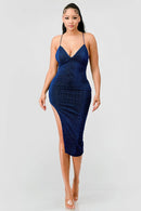 Metallic Glitter Sweetheart Dress