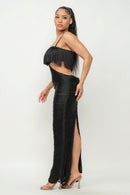Lux Fringe Maxi Dress