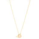 Sodajo Gold Dipped Brass Toggle Clasp Necklace