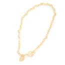 Sodajo Gold Dipped Brass Chain Heart Pendant Toggle Clasp Necklace