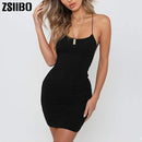 Women Party Dresses Backless Spaghetti Straps Clubwear Mini Dress