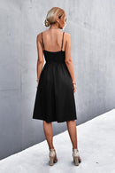 Adjustable Spaghetti Strap Knee-Length Dress