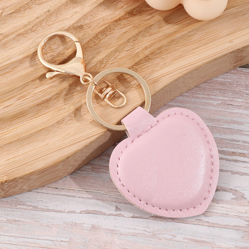 PU Leather Heart Alloy Key Chain