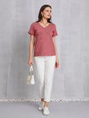 V-Neck Short Sleeve T-Shirt