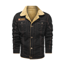 Men Jacket Thick Casual Slim Men Coat Turn-Down Fleece Collar Outwear Men Jackets