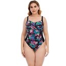 Large Size One-Piece Women's Floral Swimwear