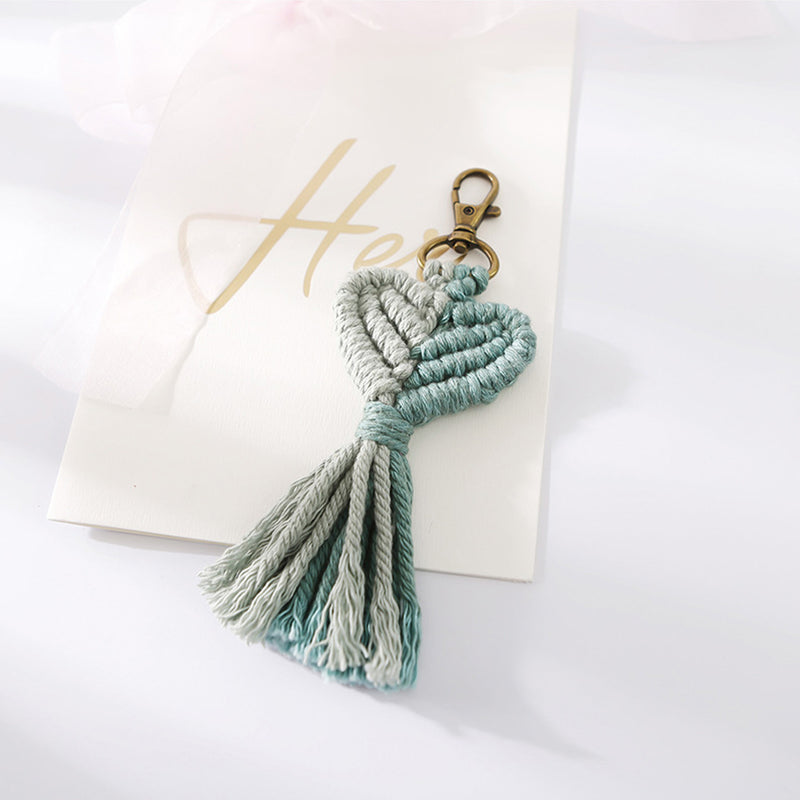 Cotton Cord Heart Shape Key Chain