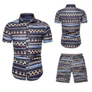 Couple Casual Hawaii Beach Short Sleeve Suit