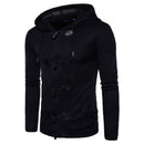 Horn Buckle Thick Sweater Men's Jacket