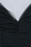 V-Neck Spliced Mesh Mini Bodycon Dress