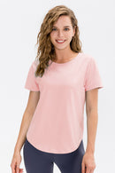 Curved Hem Athletic T-Shirt