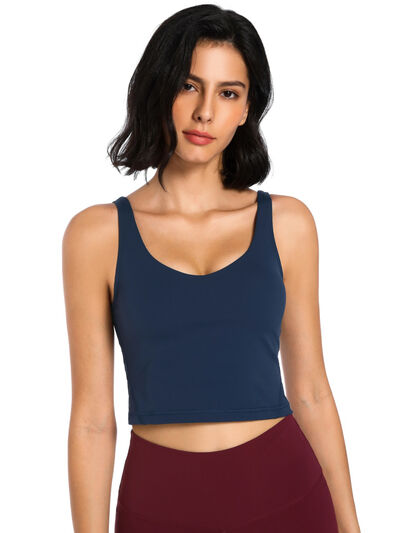 Scoop Neck Wide Strap Active Tank