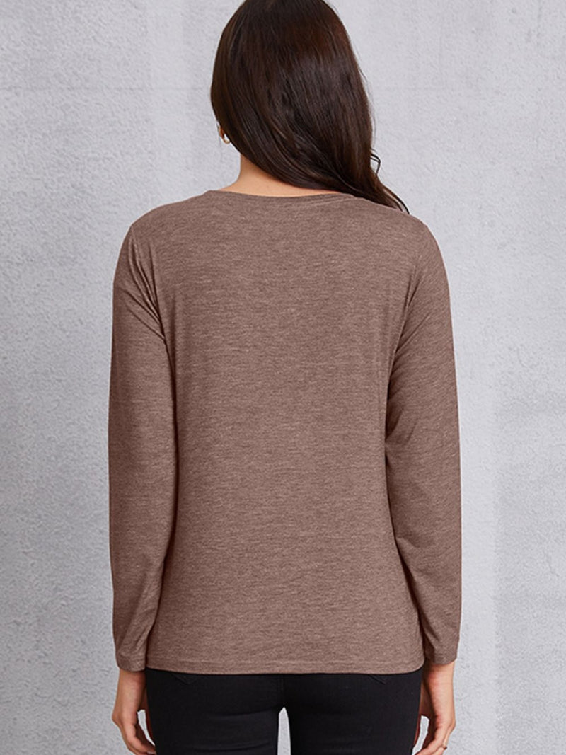 AMAZING GRACE Round Neck Long Sleeve T-Shirt