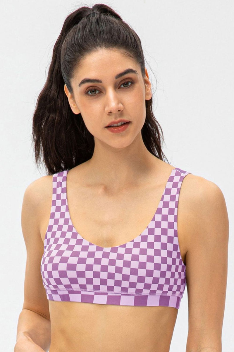 Checkered Sports Bra