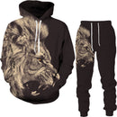 3D Digital Printing Animal Lion Sweatshirt Sweatpants