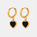 18K Gold-Plated Heart Drop Earrings