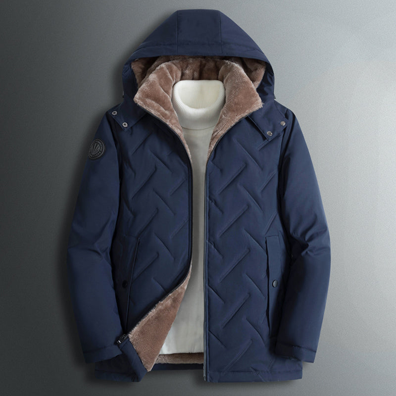 Men's Stand Collar Detachable Hood Jacket