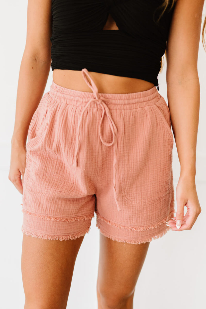 Cotton Bleu Summer Heat Full Size Frayed Shorts