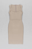 Sleeveless Bandage Dress with Slit