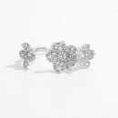 925 Sterling Silver Inlaid Zircon Open Ring