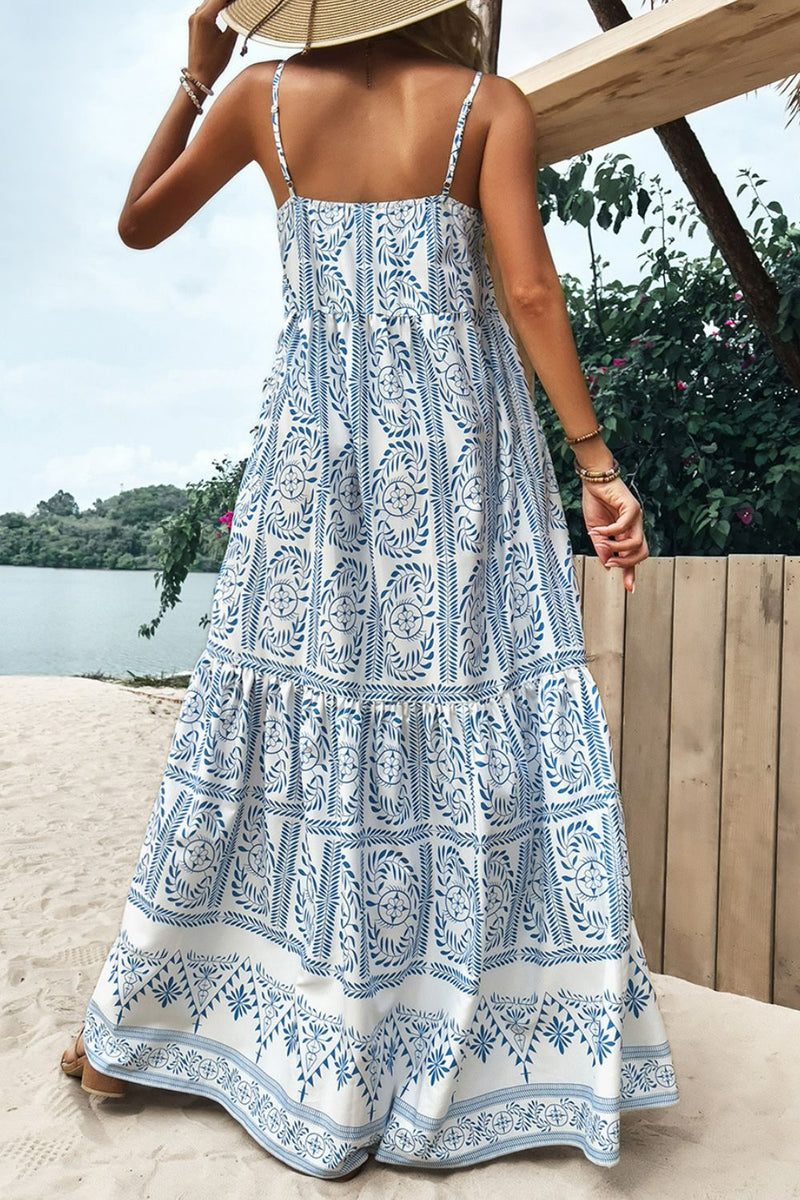 Bohemian Spaghetti Strap Maxi Dress