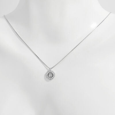 925 Sterling Silver Zircon Pendant Necklace