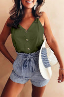 Tie Dye Buttoned Tank Top