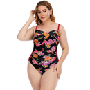 Large Size One-Piece Women's Floral Swimwear