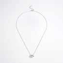 925 Sterling Silver Inlaid Zircon Heart Necklace
