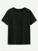 Rose Round Neck Short Sleeve T-Shirt