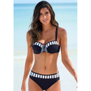 Women's Color-blocking Push-up Bikini Set