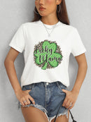 LUCKY MAMA Round Neck T-Shirt