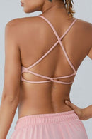 Crisscross Spaghetti Strap Active Bra