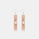 Heart Cutout Wooden Dangle Earrings