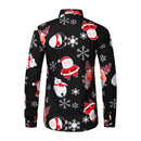 Christmas Print Men's Button Print Shirt