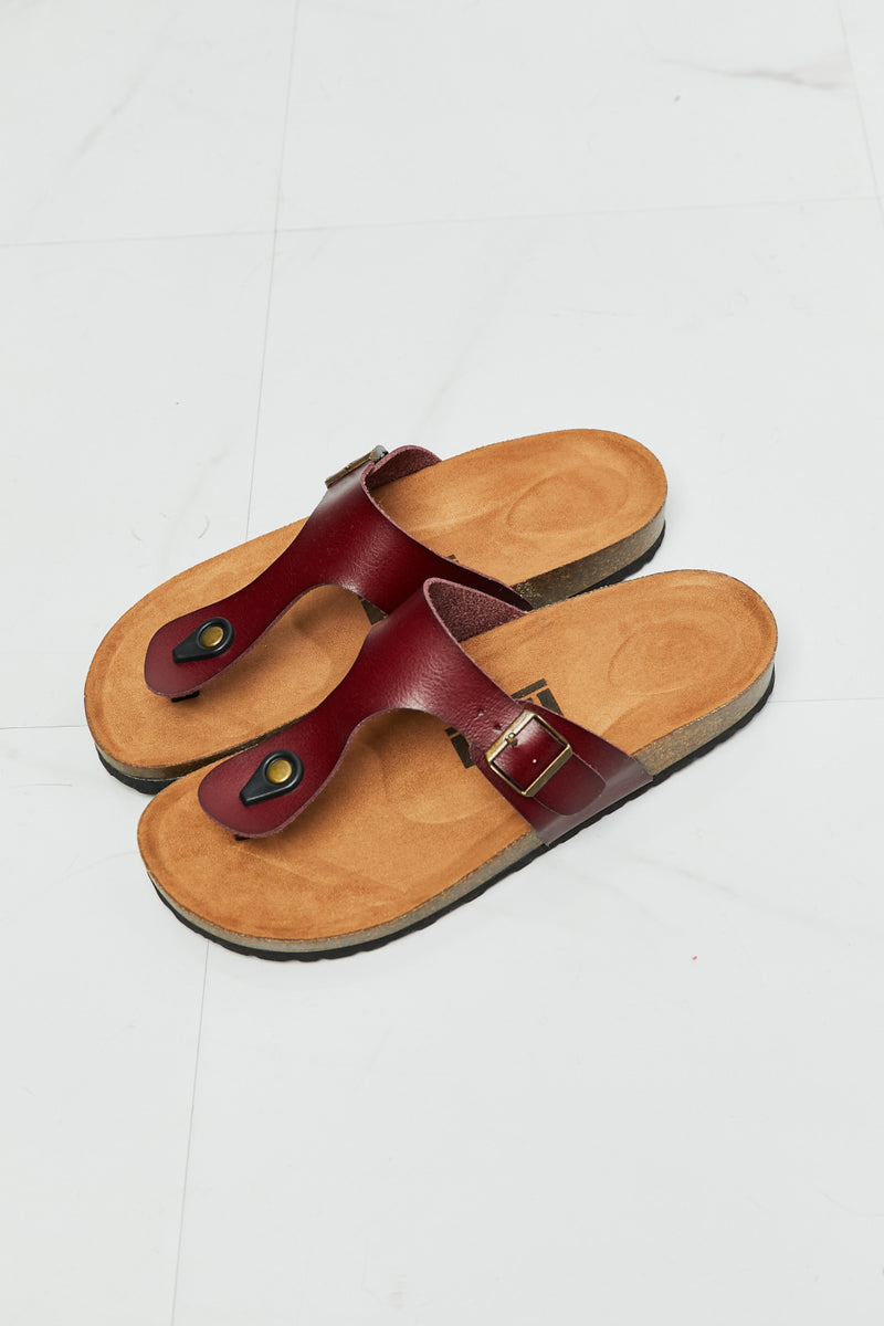 MMShoes Drift Away T-Strap Flip-Flop in Brown