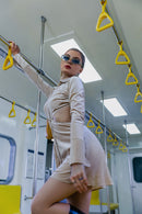 Button Down Cutout Mini Velvet Shirt Dress