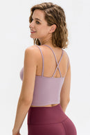 Double-Strap Cropped Yoga Cami