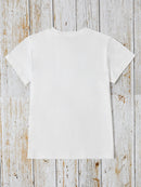 Rabbit Round Neck Short Sleeve T-Shirt