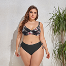 Sexy Split Large Size Printing Women's Swimwear